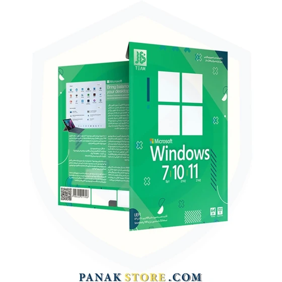 تصویر سیستم عامل ویندوز 7 و 10 و 11 مدل Windows 7 , 10 , 11 نشر جی بی تیم 