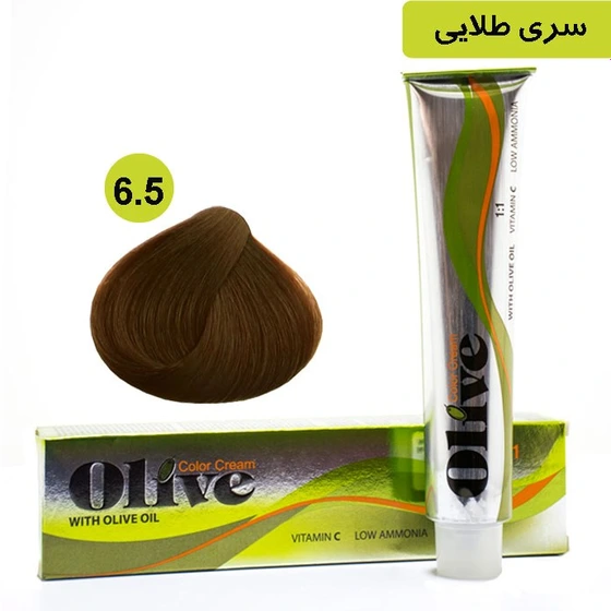 تصویر رنگ موی الیو سری طلایی شماره Olive 6.5 