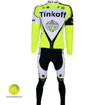 تصویر لباس دوچرخه سواری زمستانه تینکوف Tinkoff 