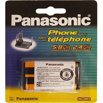 تصویر باتری تلفن بی سیم قابل شارژ پاناسونیک مدل HHR-P104 ا Panasonic HHR-P104 Cordless Phone Rechargeable Battery Panasonic HHR-P104 Cordless Phone Rechargeable Battery