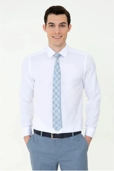 تصویر خرید اینترنتی پیراهن آستین بلند مردانه سفید برند pierre cardin 1371651 ا Slim Fit Oxford Gömlek Slim Fit Oxford Gömlek