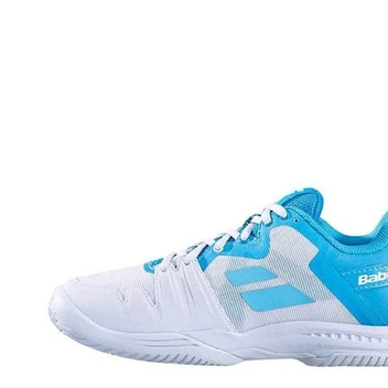 تصویر کفش تنیس بابولات سری sfx3 مدل all court رنگ سفید آبی 