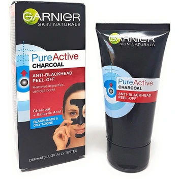 تصویر لایه برداری زغال خالص اکتیو گارنیه-گارنیر Garnier Skin active pure active charcoal peel off 