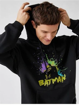 تصویر هودی مردانه اسپرت برند Koton رنگ مشکی کد ty214059997 ا Batman Kapşonlu Sweatshirt Lisanslı Baskılı Batman Kapşonlu Sweatshirt Lisanslı Baskılı