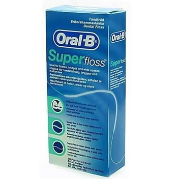 تصویر نخ دندان سوپر فلاس اورال بی 50 عددی ا Oral-B Super Floss Oral-B Super Floss
