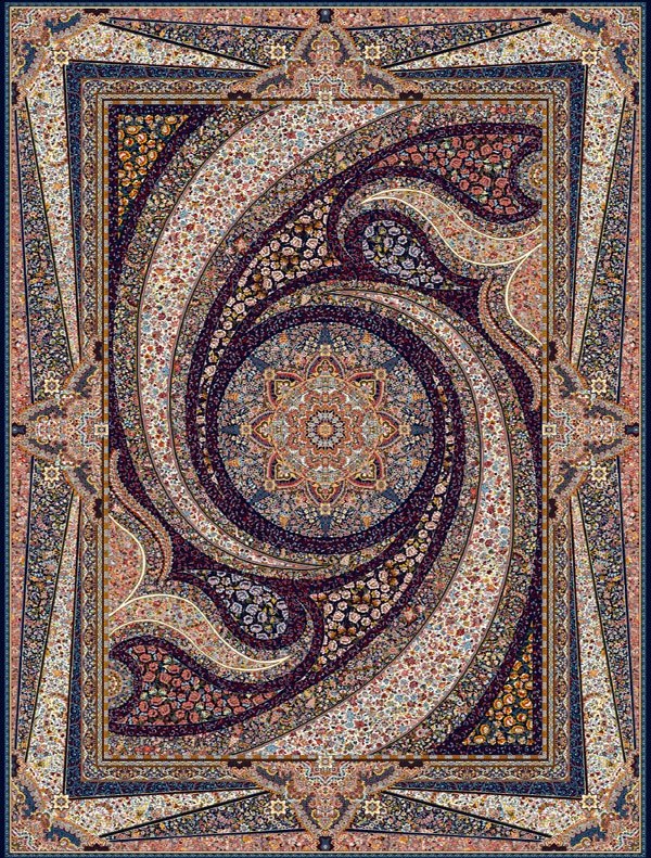 تصویر فرش 700 شانه طرح کهکشان 