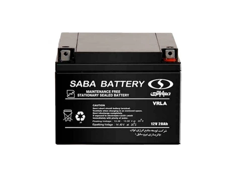 تصویر باتری 12 ولت 28 آمپر صبا باتری - Saba Battery 