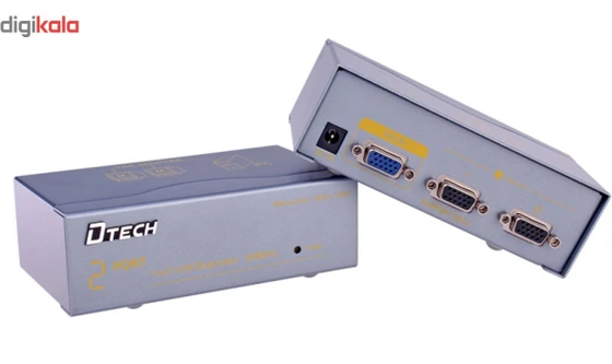 تصویر اسپلیتر VGA دو پورت دی تک مدل دی تی ۷۳۵۲ با کیفیت ۳۵۰ مگاهرتز ا DTECH DT-7352 1 to 2 350MHZ VGA Splitter DTECH DT-7352 1 to 2 350MHZ VGA Splitter