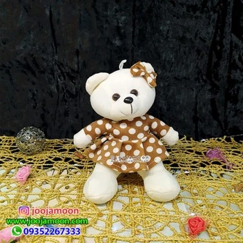 تصویر عروسک خرس کوچولو پاپیون دار 