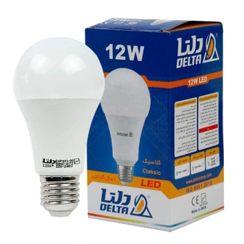 تصویر لامپ حبابی LED دلتا Delta Classic E27 12W 