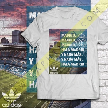 تصویر تیشرت هواداری رئال مادرید با نمای زیبای سانتیاگو برنابئو-Real Madrid-Hala Madrid 