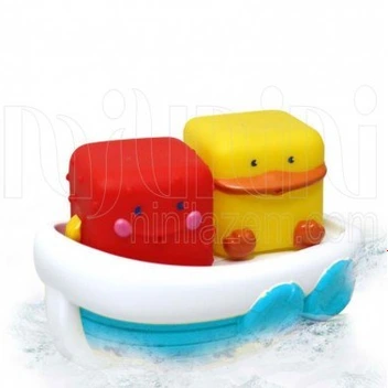 تصویر پوپت آب پران حمام نوزاد طرح قایق شناور بلوباکس Blue-Box 