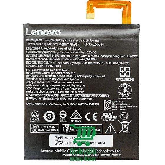 تصویر باتری اورجینال تبلت لنوو Lenovo Ideapad A8-50 A5500 L13D1P32 ا Lenovo Ideapad A8-50 A5500 L13D1P32 Original Battery Lenovo Ideapad A8-50 A5500 L13D1P32 Original Battery