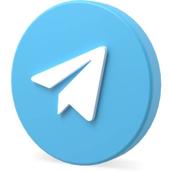 تصویر آیکن 3D (سه بعدی) تلگرام 