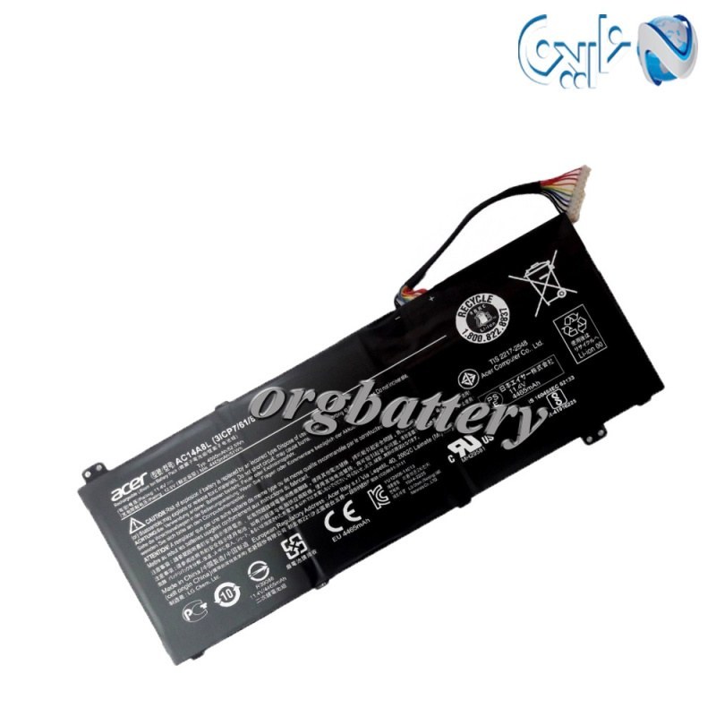 تصویر باتری لپ تاپ ایسر مدل Battery Orginal Acer AC14A8L 