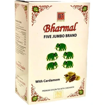 تصویر چای بارمال پنج فیل هل دار ۵۰۰ گرم – Bharmal Tea five jumbo push 