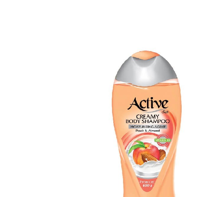 تصویر شامپو بدن کرمی هلو و بادام 400 گرمی اکتیو ا Active Peach And Almond Creamy Body Shampoo 400g Active Peach And Almond Creamy Body Shampoo 400g
