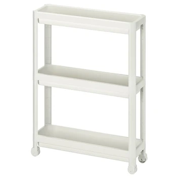 تصویر ترولی سه طبقه IKEA مدل VESKEN رنگ سفید 